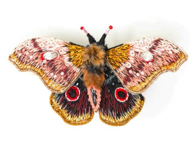 EMPEROR MOPANE MOTH BROOCH PIN