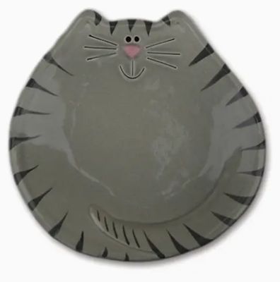 5" CAT DISH GRAY TIGER 