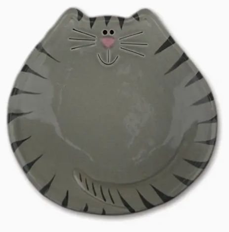 5" CAT DISH GRAY TIGER 