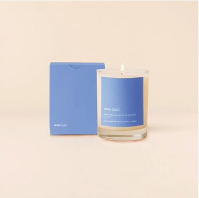 MOM GUILT CANDLE ROCKS GLASS