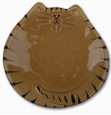 3" CAT DISH TAN TIGER