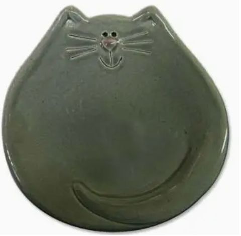 5" CAT DISH GRAY 