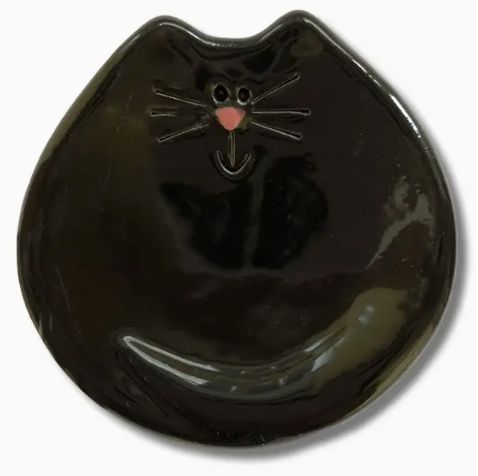 3" CAT DISH BLK 