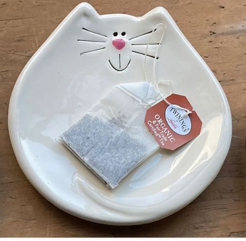 5" CAT DISH WHITE 