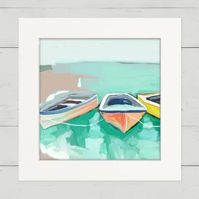 HAPPY SQUARE-COLORFUL SKIFFS
