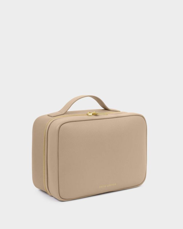 HANGING WASH BAG LIGHT BROWN