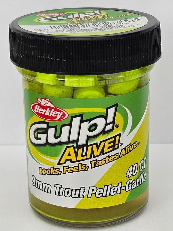 Berkley Gulp Alive 9mm Trout Pellet-Garlic