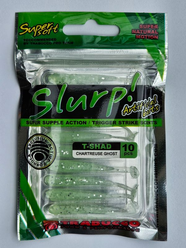 Trabucco - slurp bait t-shad chartreuse ghost