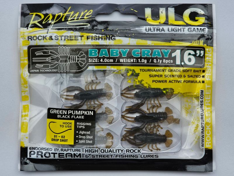 Rapture Baby Cray 4 cm  Green Pumpkin 1gr 8 pcs