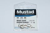 Mustad Wide Gape Super Power Met Weerhaak SZ 10