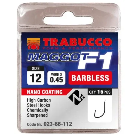 Trabucco – Haken Maggot F1 Barbless – Trabucco
