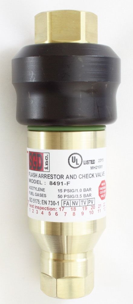 Flash Arrestor Series 8491 - Brass