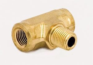 Male Branch Tee (for connecting pipe threads in a "T" configuration male x female x male)