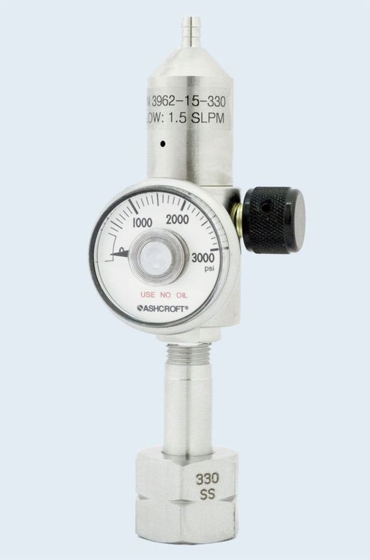 Gas Controls for Disposable Cylinders Series 3962 - Stainless Fixed Flow Regulator for Corrosive Gases