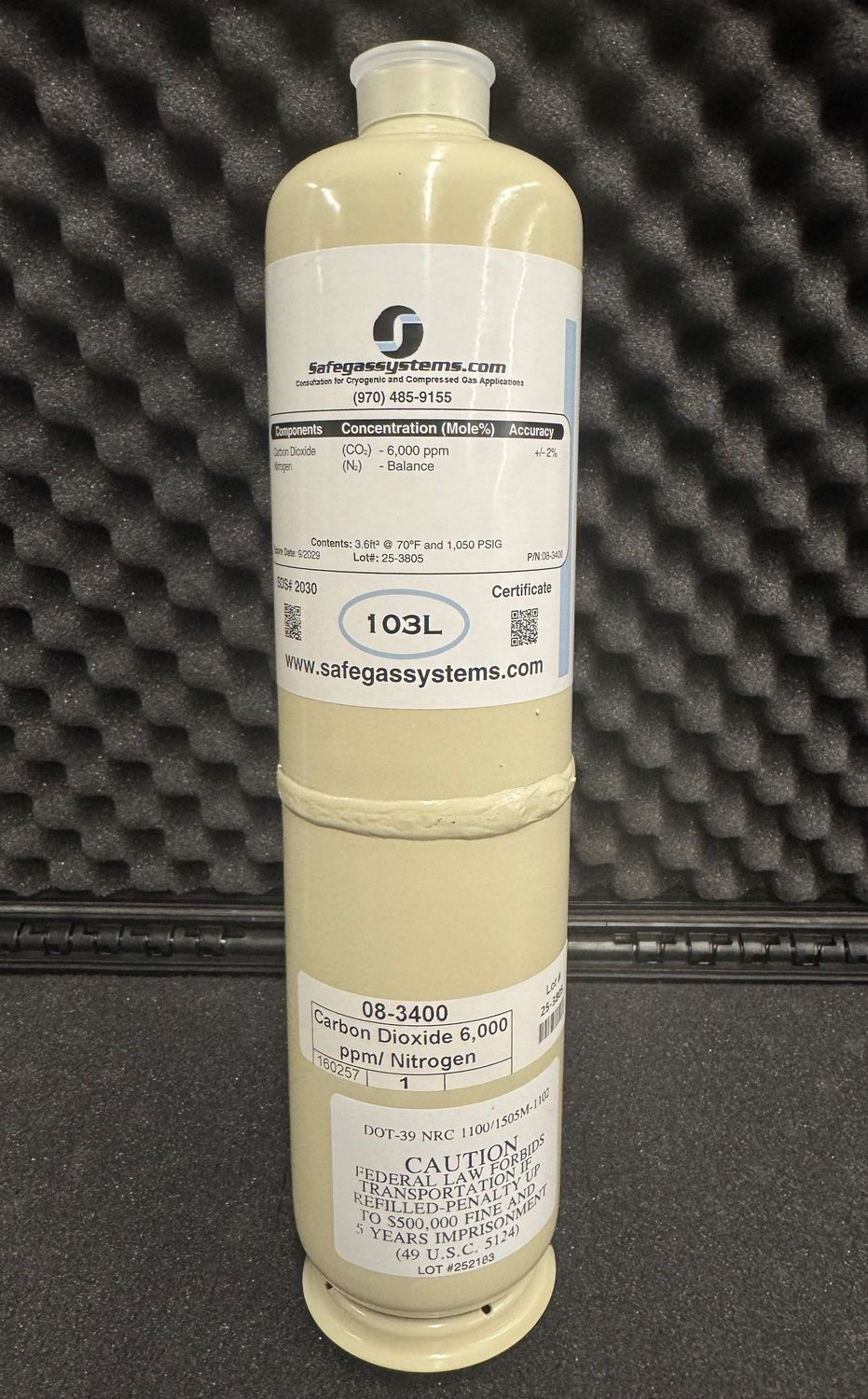 Carbon Dioxide (CO2) 5,000 ppm