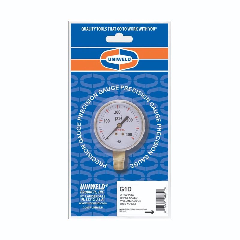 Pressure Gauge – 2" Brass, 400 PSI
