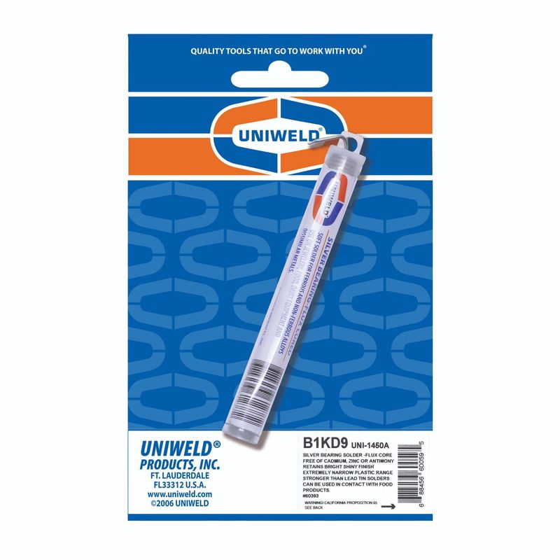 B1KD9 Uni-Brite Silver Solder, 1/16" × 10' #B1KD9