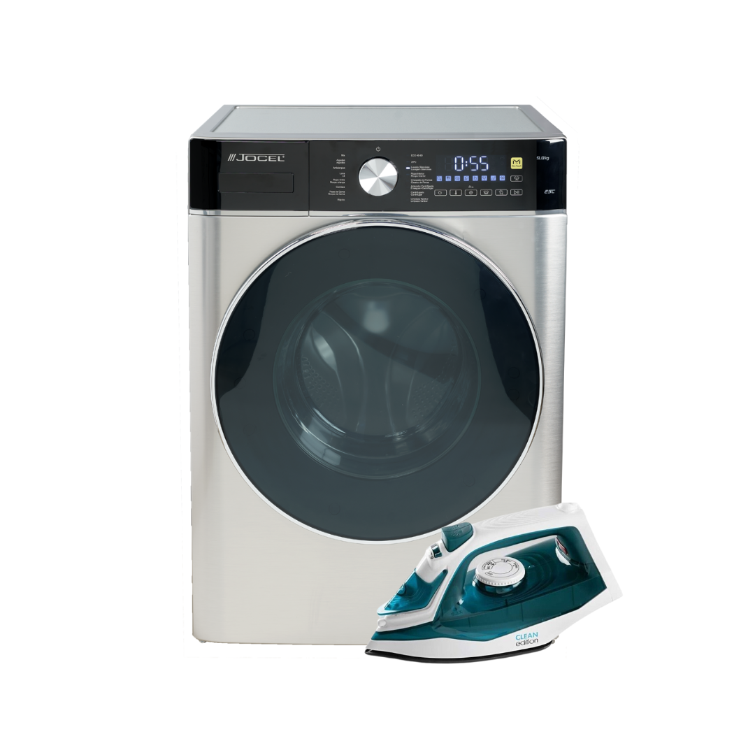 Máquina de Lavar 9kg Jocel + Ferro de Engomar