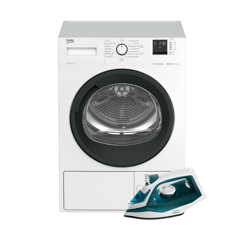 Máquina de Secar Roupa de Condensação Beko + Ferro de Engomar