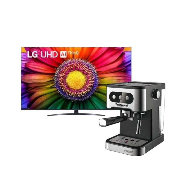 Smart TV UHD 4K "50"+ Máquina de Café TechWood