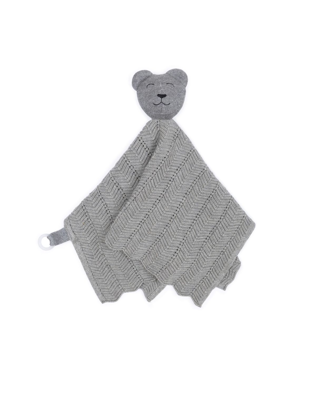 Kuscheltuch - Fishbone, Color: Grey mel. Bär