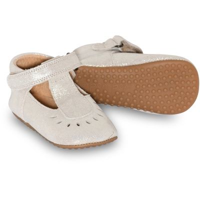 Beginners™ Ballerina Pattern T-Bar, Color: Champagne Glitter, Size: 23