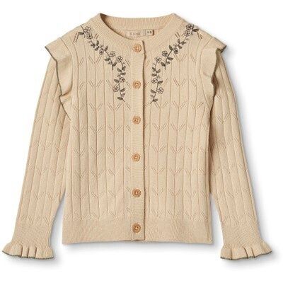 Sunny Embroidered Cardigan, Color: SANDSHELL, Size: 4Y/104