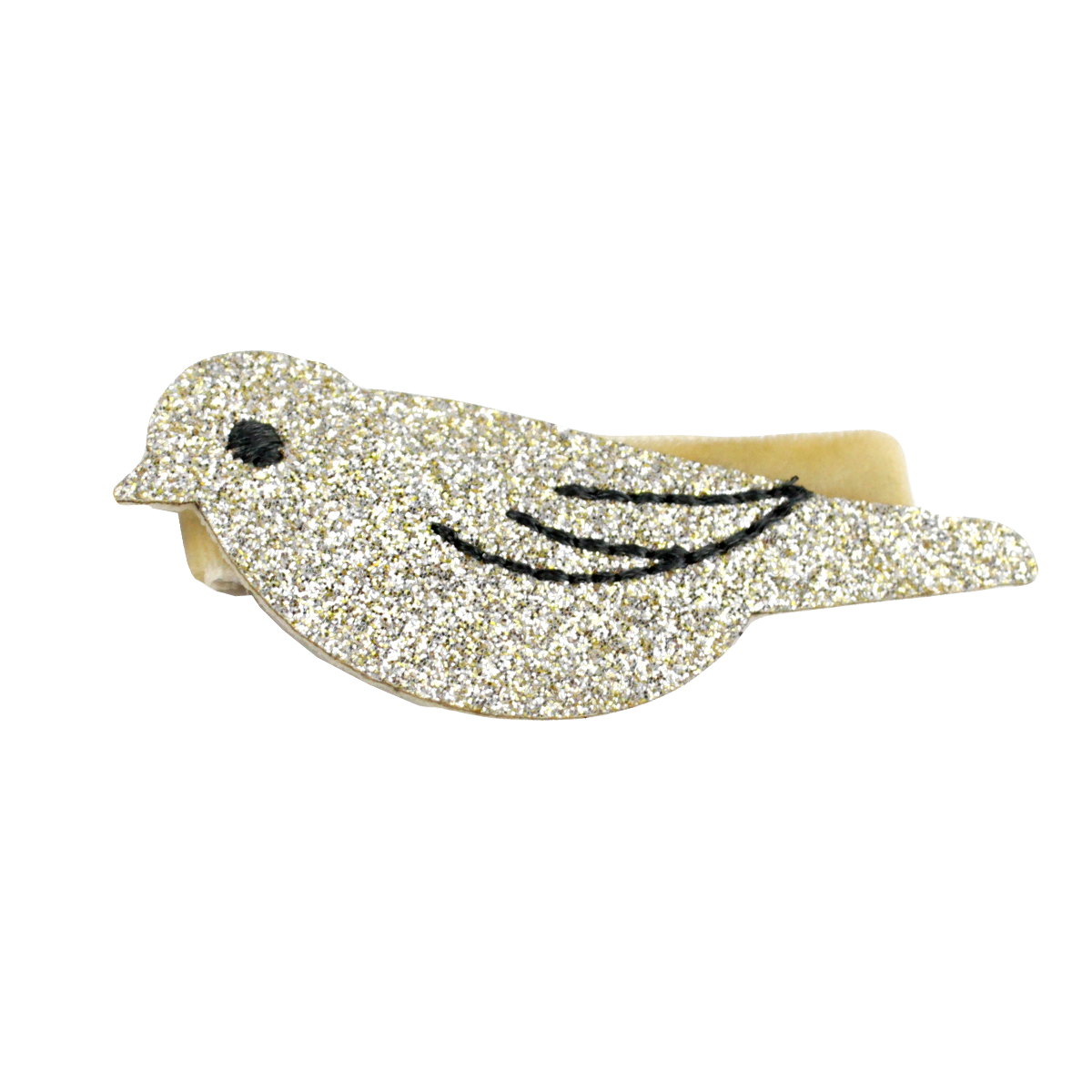 Haarklemme - Glitter, Color: bird gold
