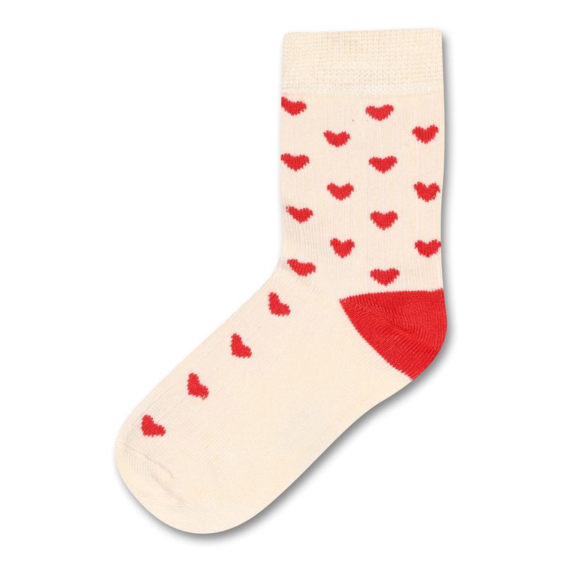 MiniPop® Bamboo Herz Socken, Color: Bright Red, Size: 19/22