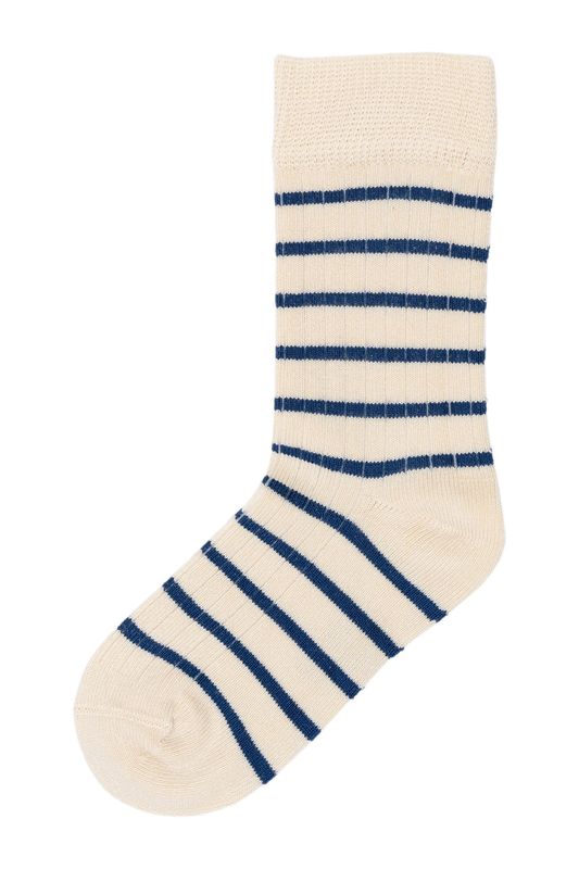 MiniPop® Bamboo Socken Streifen, Color: Deep Cobalt/Off White, Size: 19/22