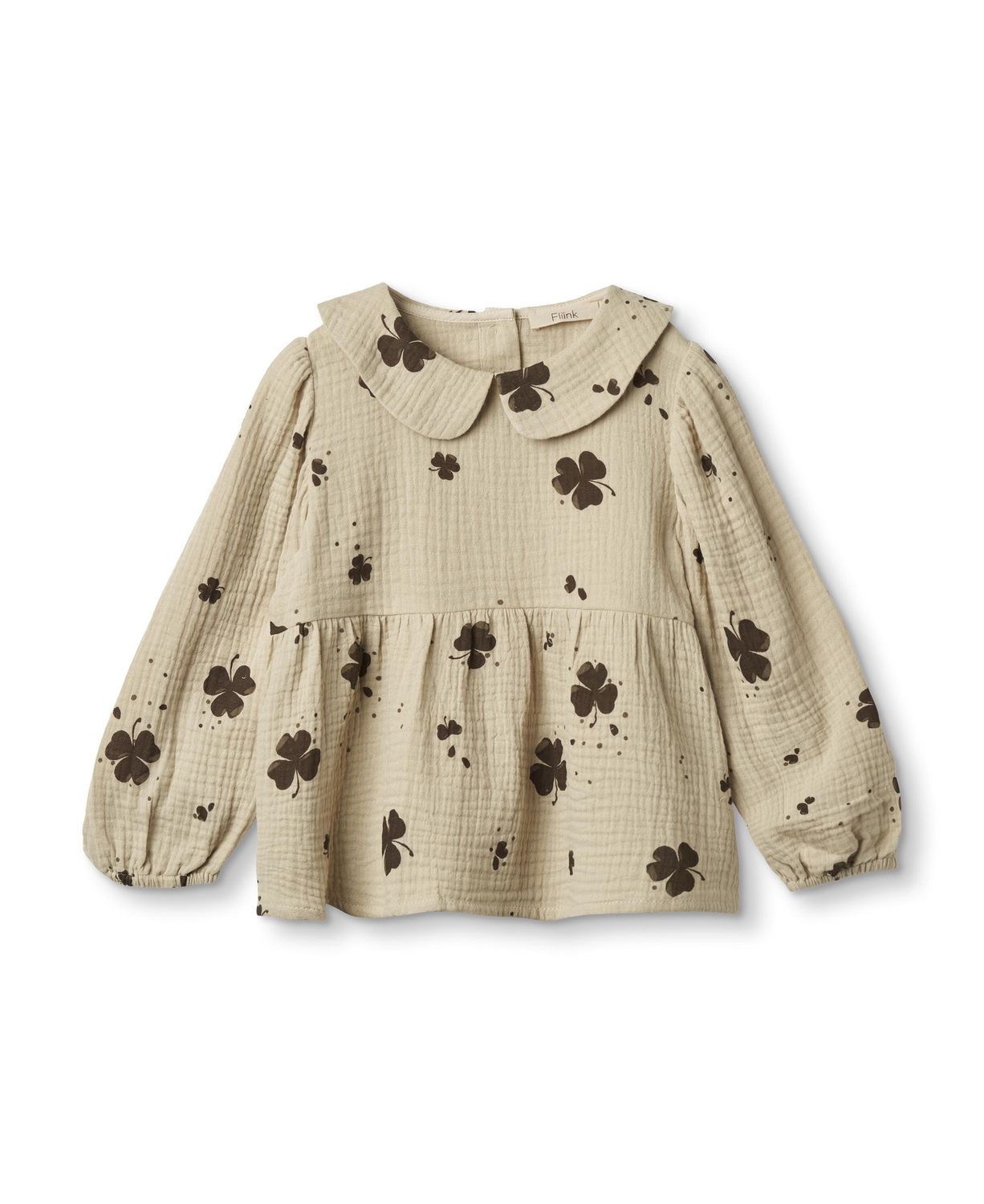 Clover Bluse Kleeblatt, Color: HUMUS/CARAFE AOP, Size: 18M/86