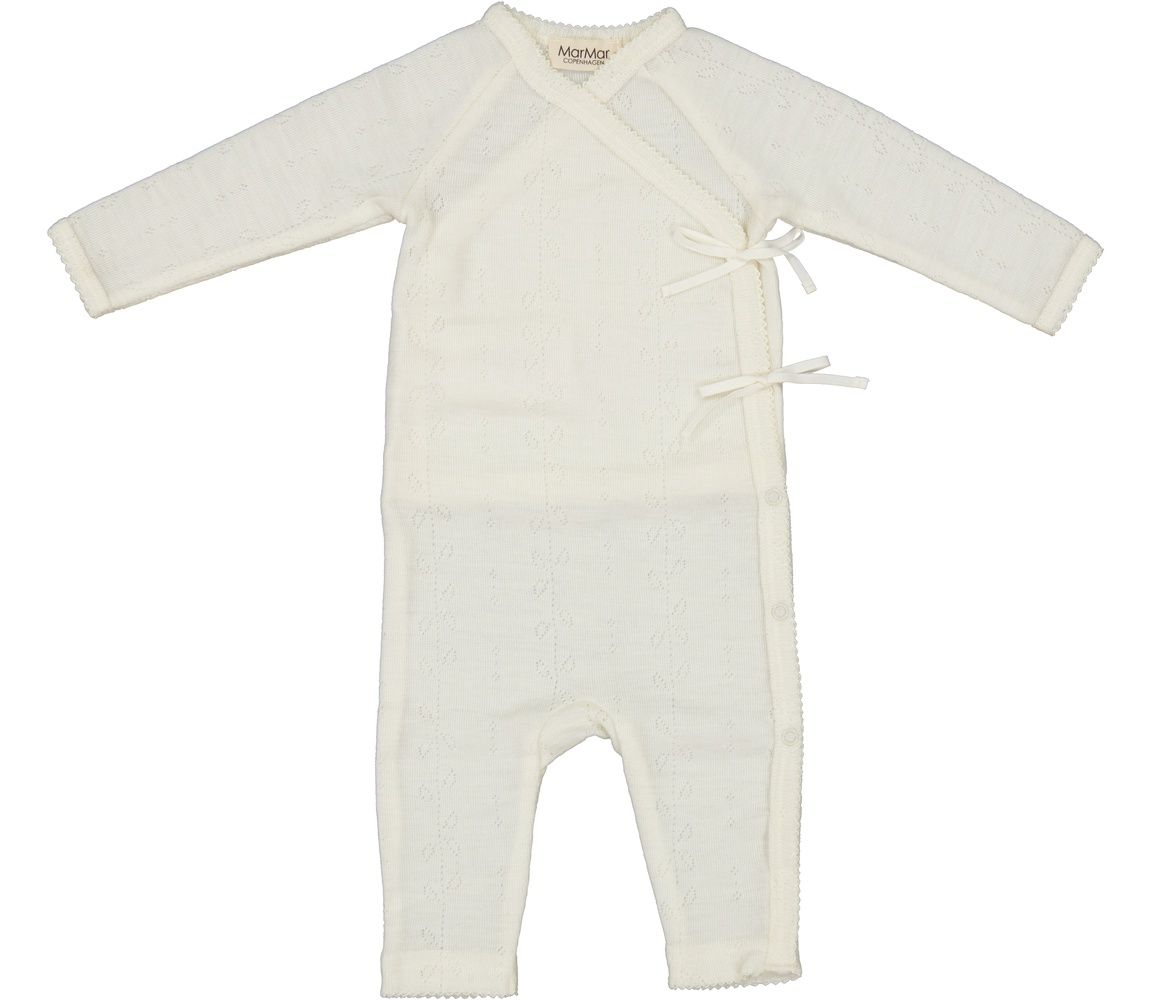 Wickelstrampler Wolle Pointelle  Rula, Color: Natural, Size: 4M/62