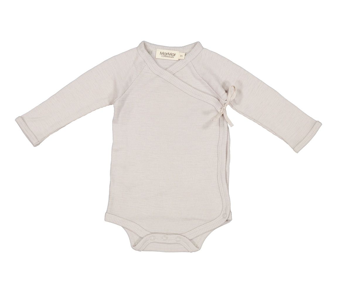 Wickelbody Wolle Rippenstrick Belita, Color: Pepple, Size: 2M/56