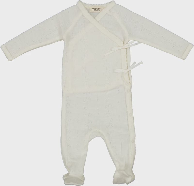 Wickelstrampler Wolle Pointelle Rubetta, Color: Natural, Size: 2M/56