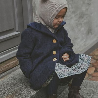 Wollmantel mit Kaputze
