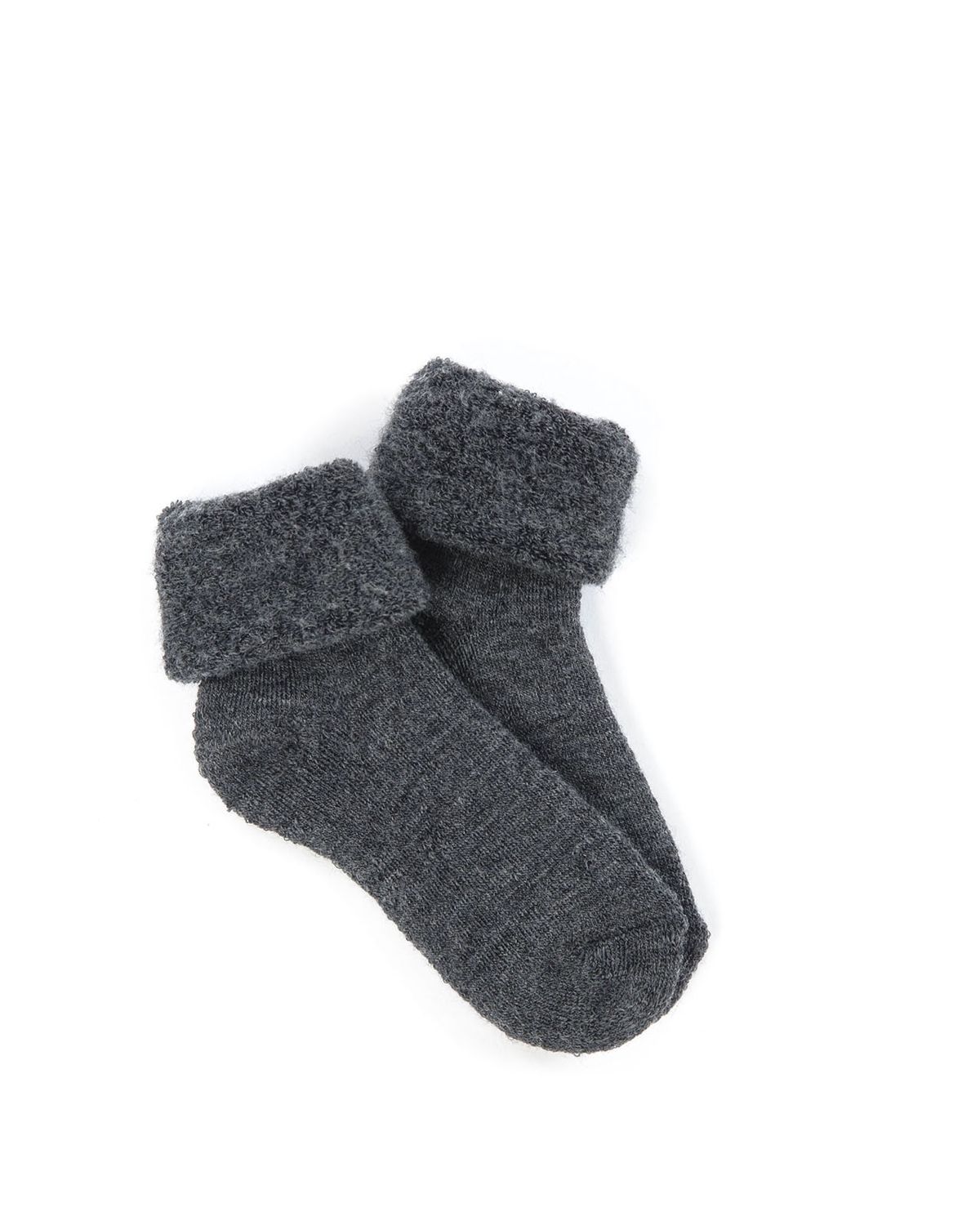 Knöchelsocken aus Wolle, Color: dunkelgrau meliert, Size: 15/17
