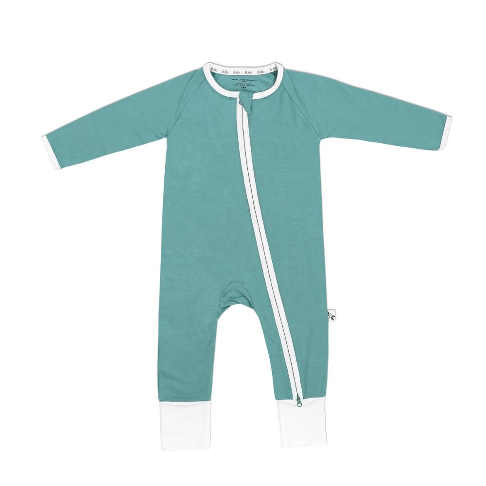 Bambus Strampler Dark Mint, Size: 6-12m