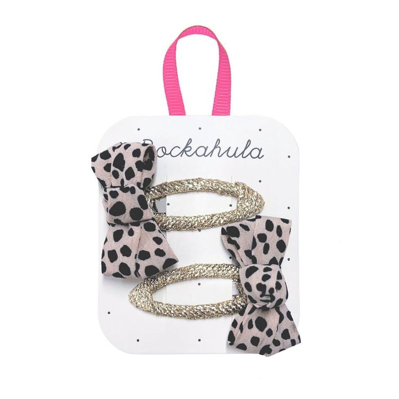 Leopard Love Schleife Clips