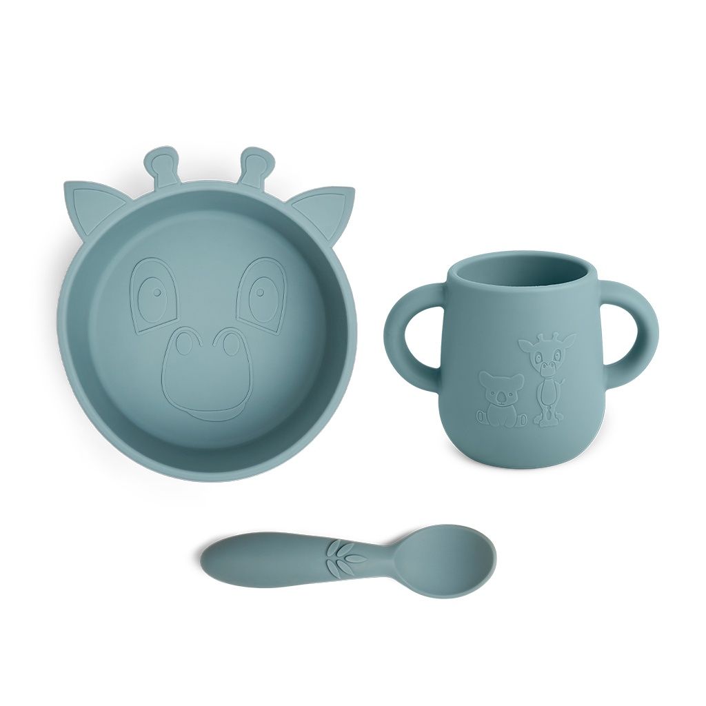 Ebba Silikon Essgeschirr Set 3-teilig, Color: Lead