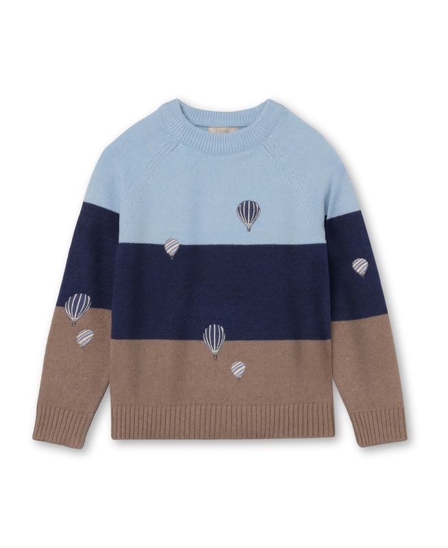 Alon Balloon Pullover - Blue/Sandshell