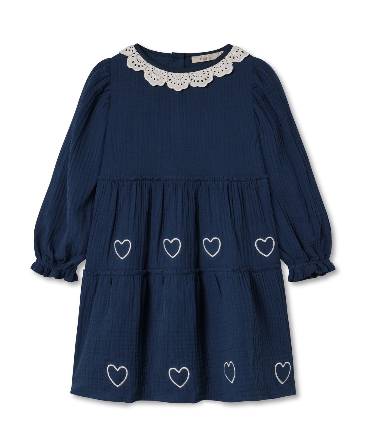 Elmo Herz LS Kleid Insignia Blue, Size: 18M/86