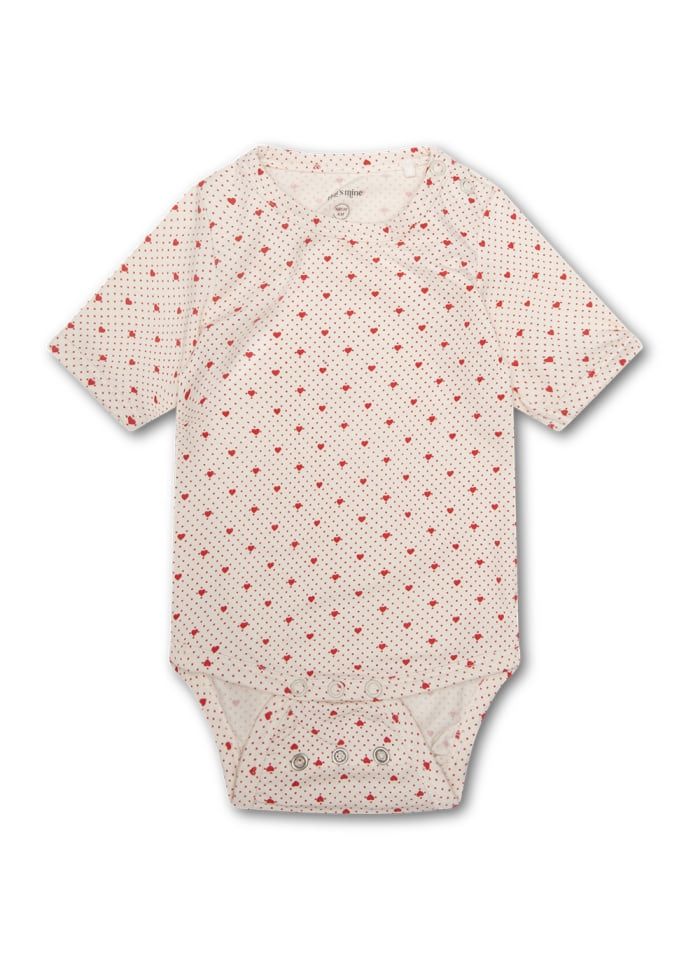 Ellis Body SS Lots of love red, Size: 62cm - 3M