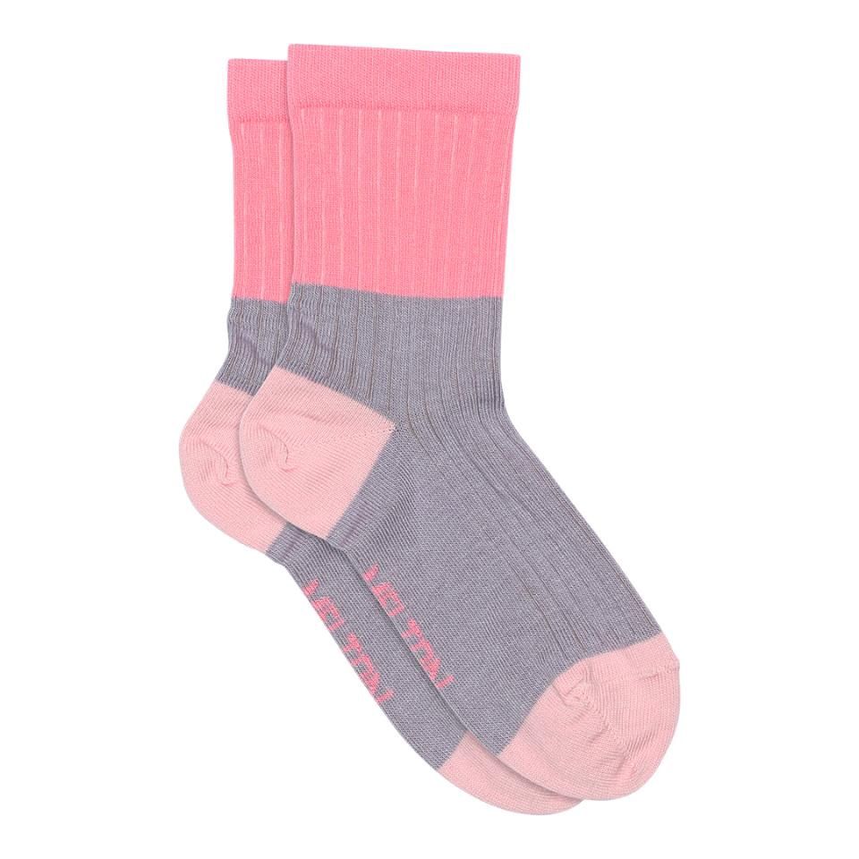 Block Colour Socken Pink Cosmos, Size: 23/26