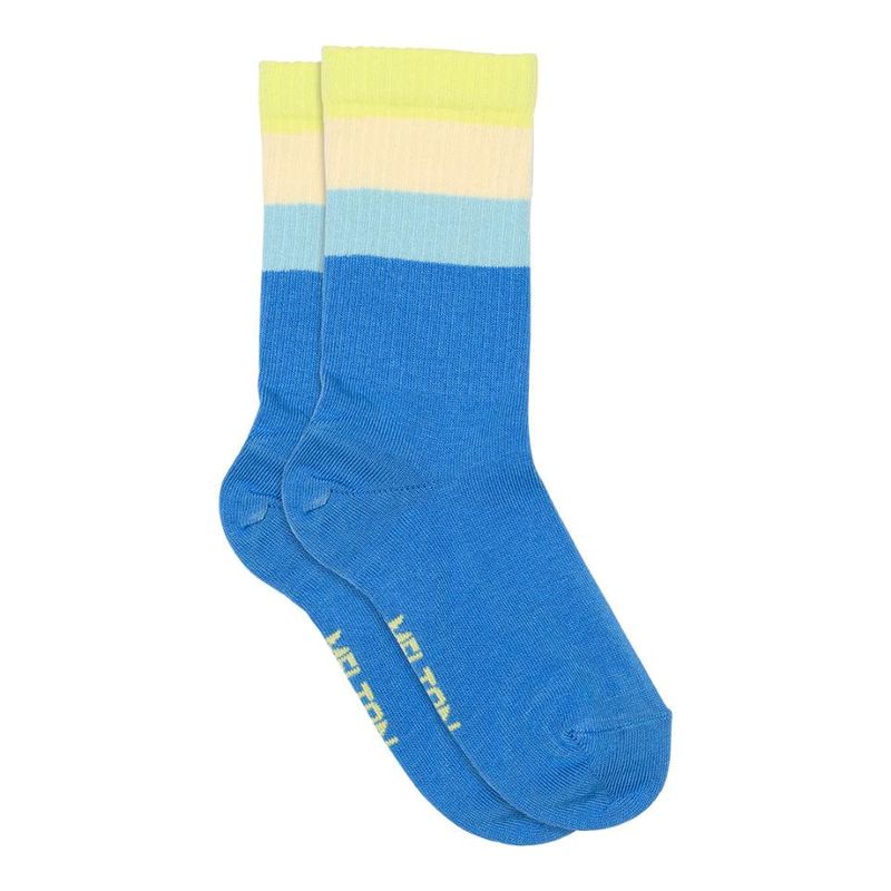Wide Stripes Socken  Super Sonic Blue