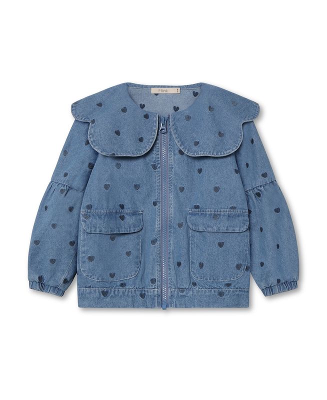 Donna Denim Bomber Jacke