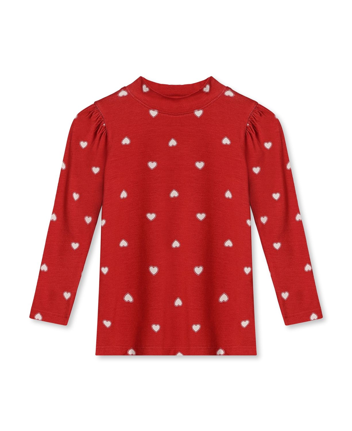 Kelly Puffärmel Langarmshirt - Pompeian Red, Size: 2Y/92