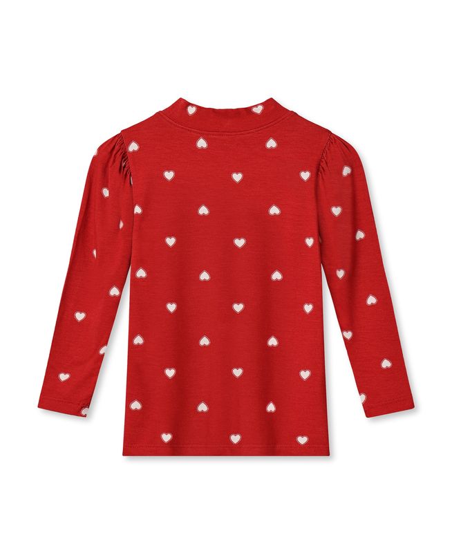 Kelly Puffärmel Langarmshirt - Pompeian Red