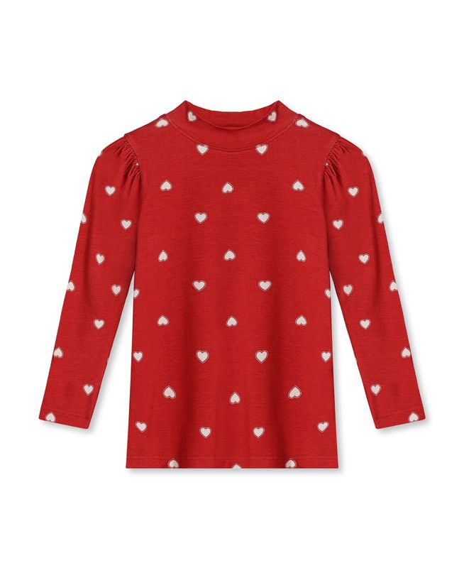Kelly Puffärmel Langarmshirt - Pompeian Red