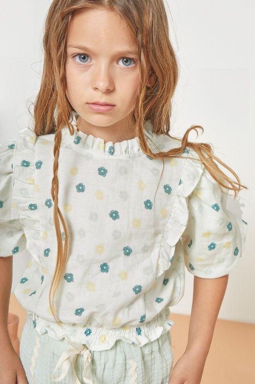 Mia Muslin Blumen Bluse