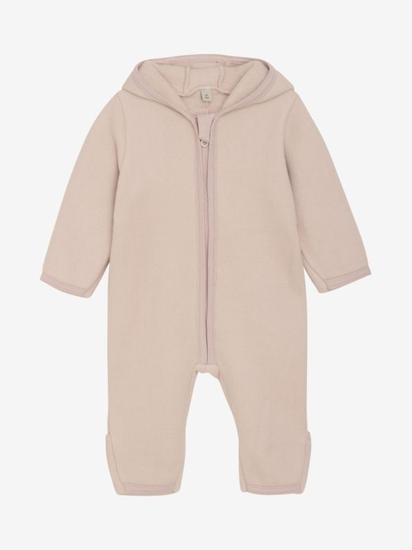 Overall mit Ohren Fleece Rosa
